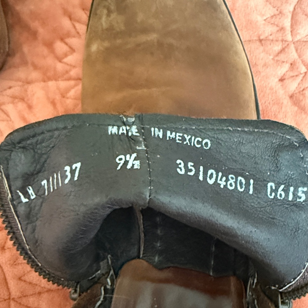 Liberty Black double zipper brown booties size 9.5 distressed cowboy boots - Picture 6 of 10